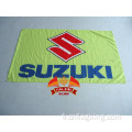 Bannière suzuki jaune drapeau suzuki blanc 90x150cm Suzuki moto cavalier motard crâne drapeau pour la décoration